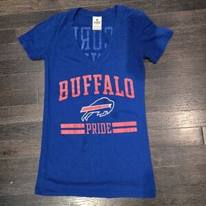 NFL Y2K Victoria's Secret PINK - Buffalo Bills V-Neck T-Shirt - SZ XS